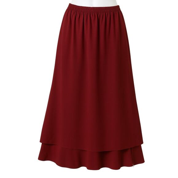 FAS Burgundy 3-Piece Georgette Evening Set –Plus Size 1X - Picture 4 of 6